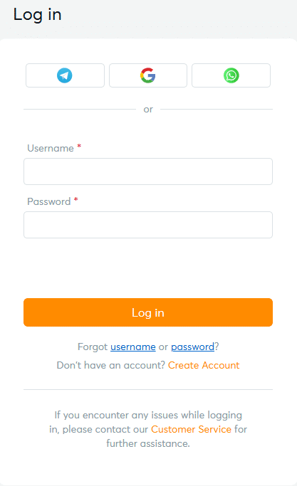 918Kiss login button